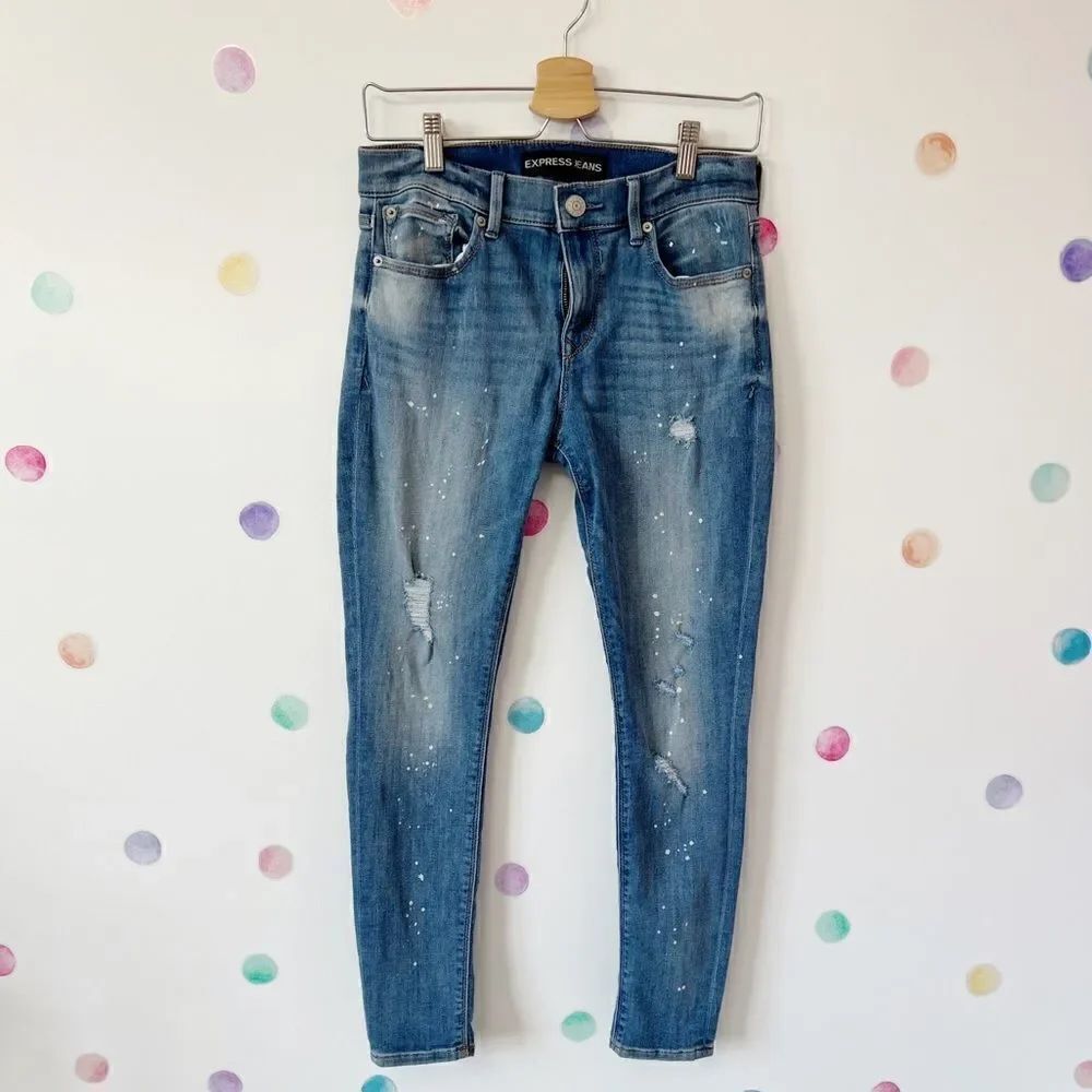 Express Destroyed Jean Leggings 